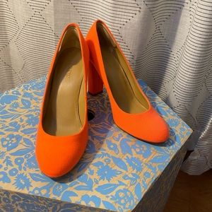 Orange J Crew Pumps